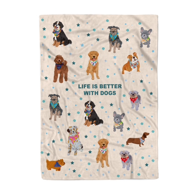 Dogs with bandanas Blanket