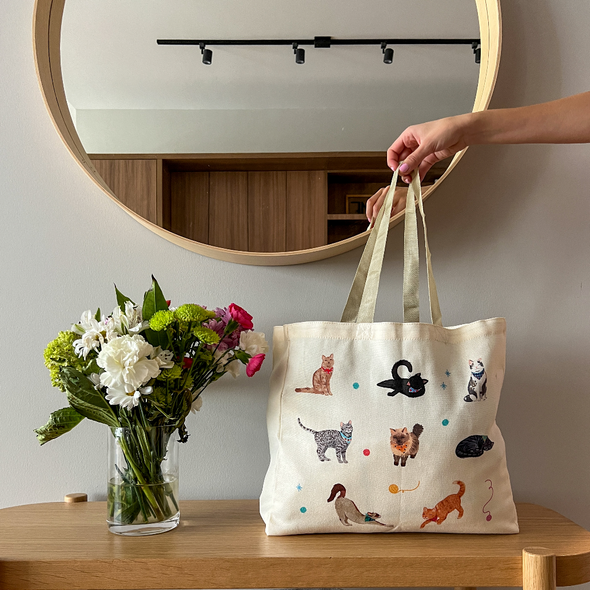 Colorful Cats Tote Bag